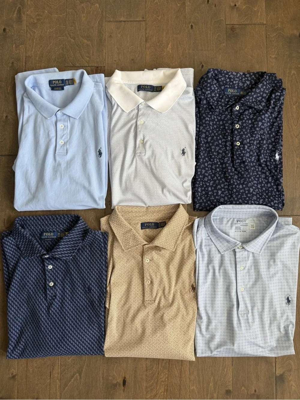 Lot Of 6 Polo Ralph Lauren Mens Short Sleeve Polo Shirts XXL, 2XLT, 2XB EUC